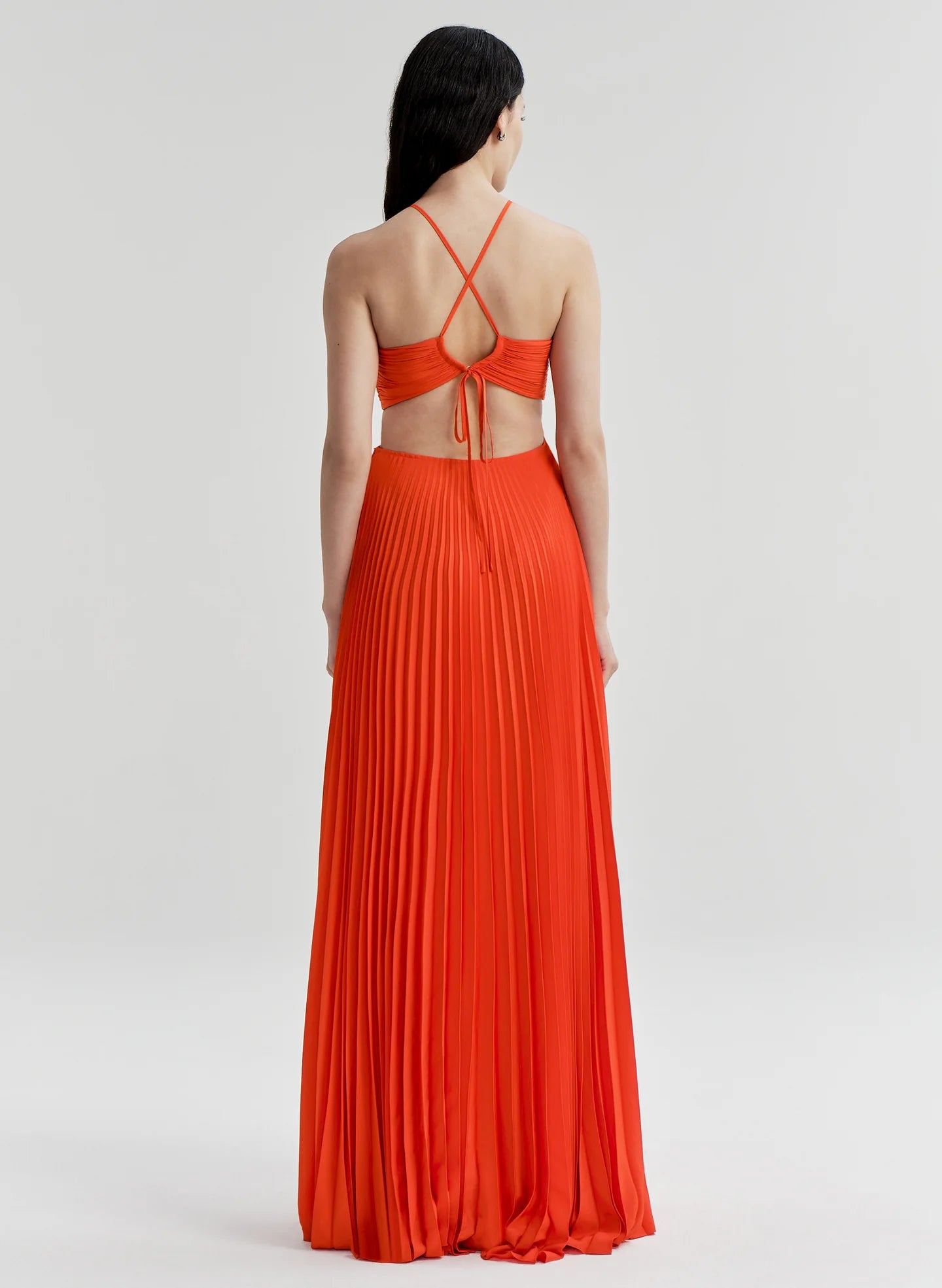 ALC Moira Pleated Maxi Dress - Poppy