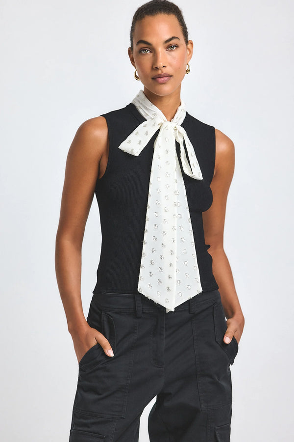 Calista Neck Tie Sweater