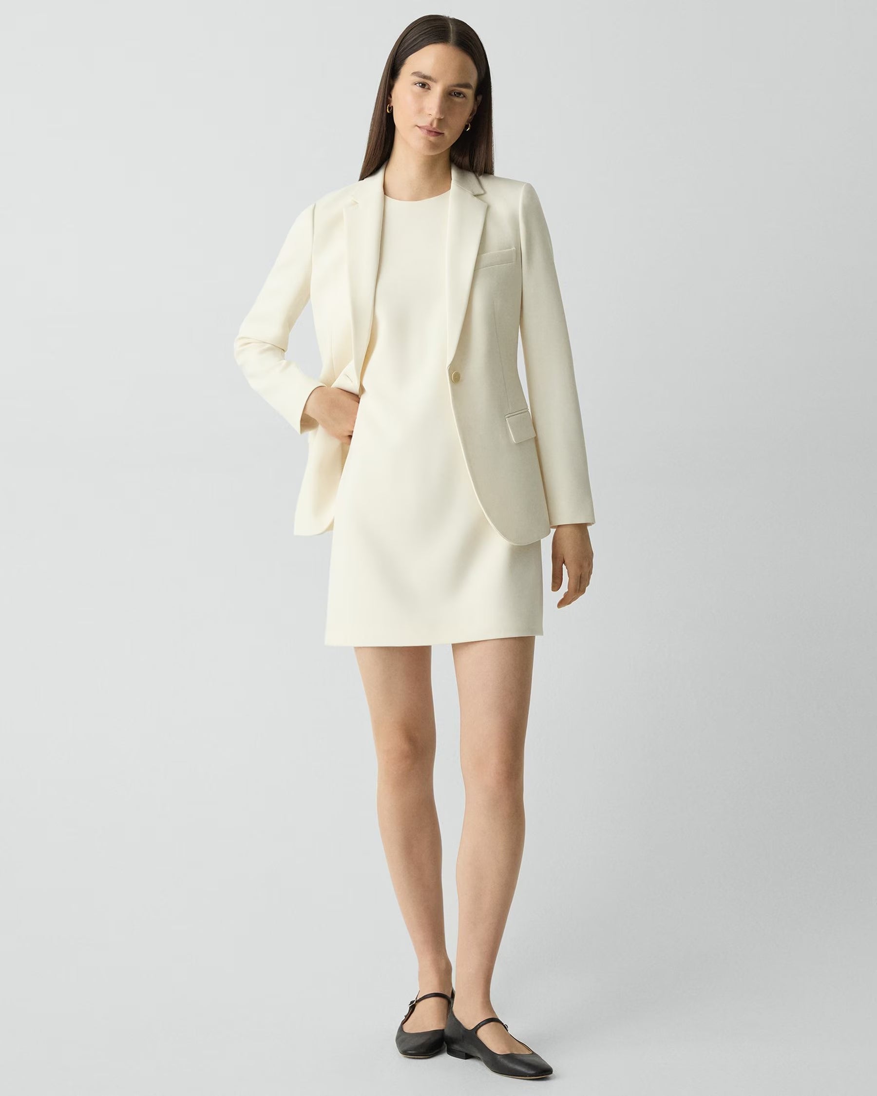 Theory Staple Blazer - Admiral Crepe