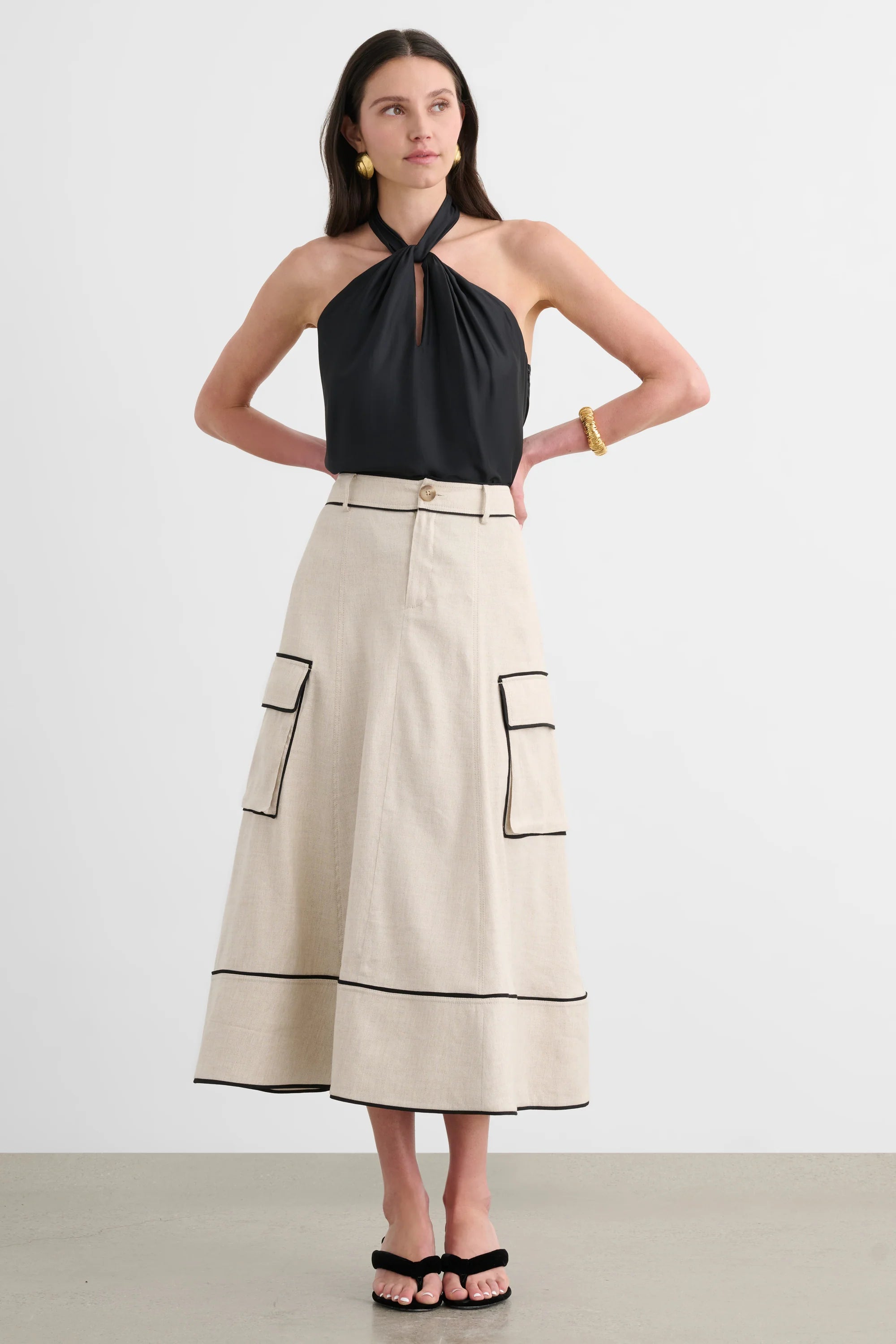 Toccin Shiloh Cargo Skirt - Desert/Jet