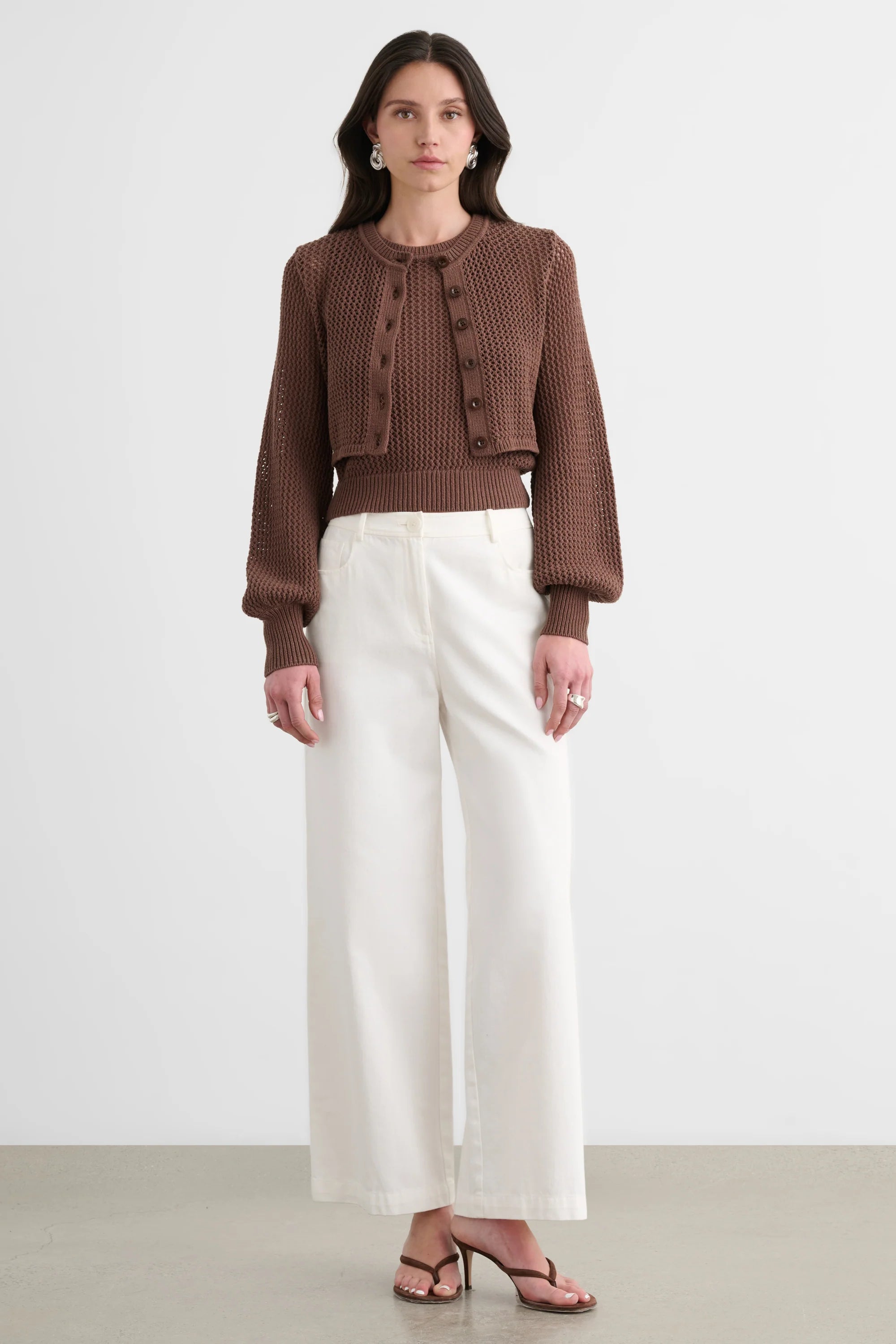 Toccin Tori Blouson Sleeve Cardigan