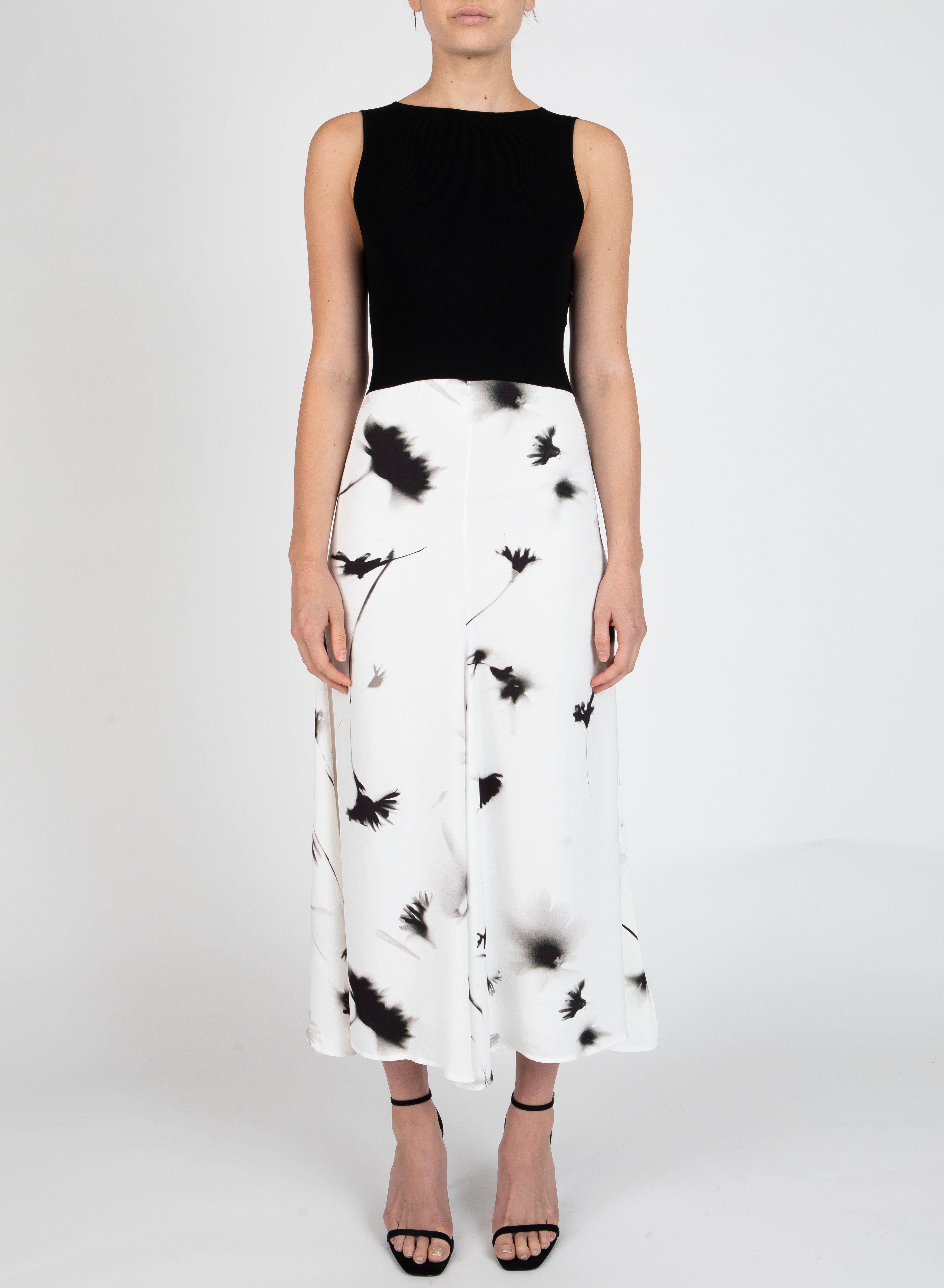 Phoebe Sleeveless Mixed Media Dress