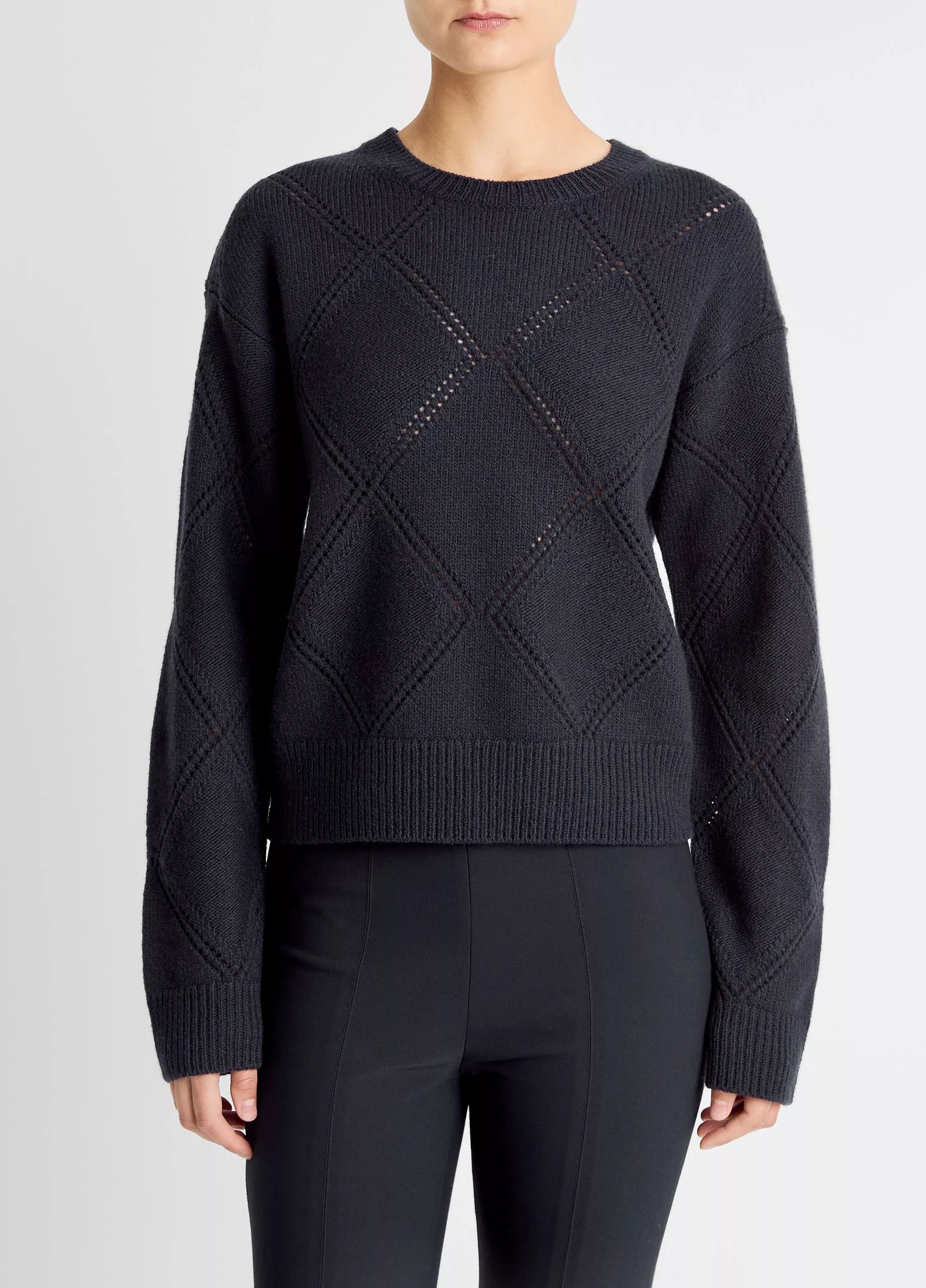 Textured Argyle Sweater