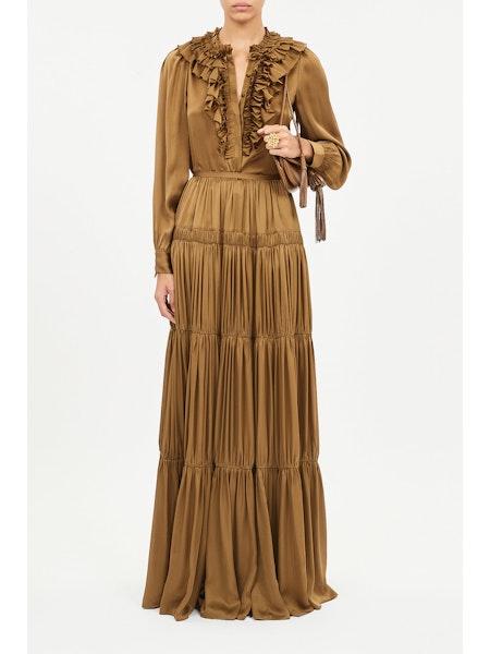 Rouen Silk Ruffle Blouse