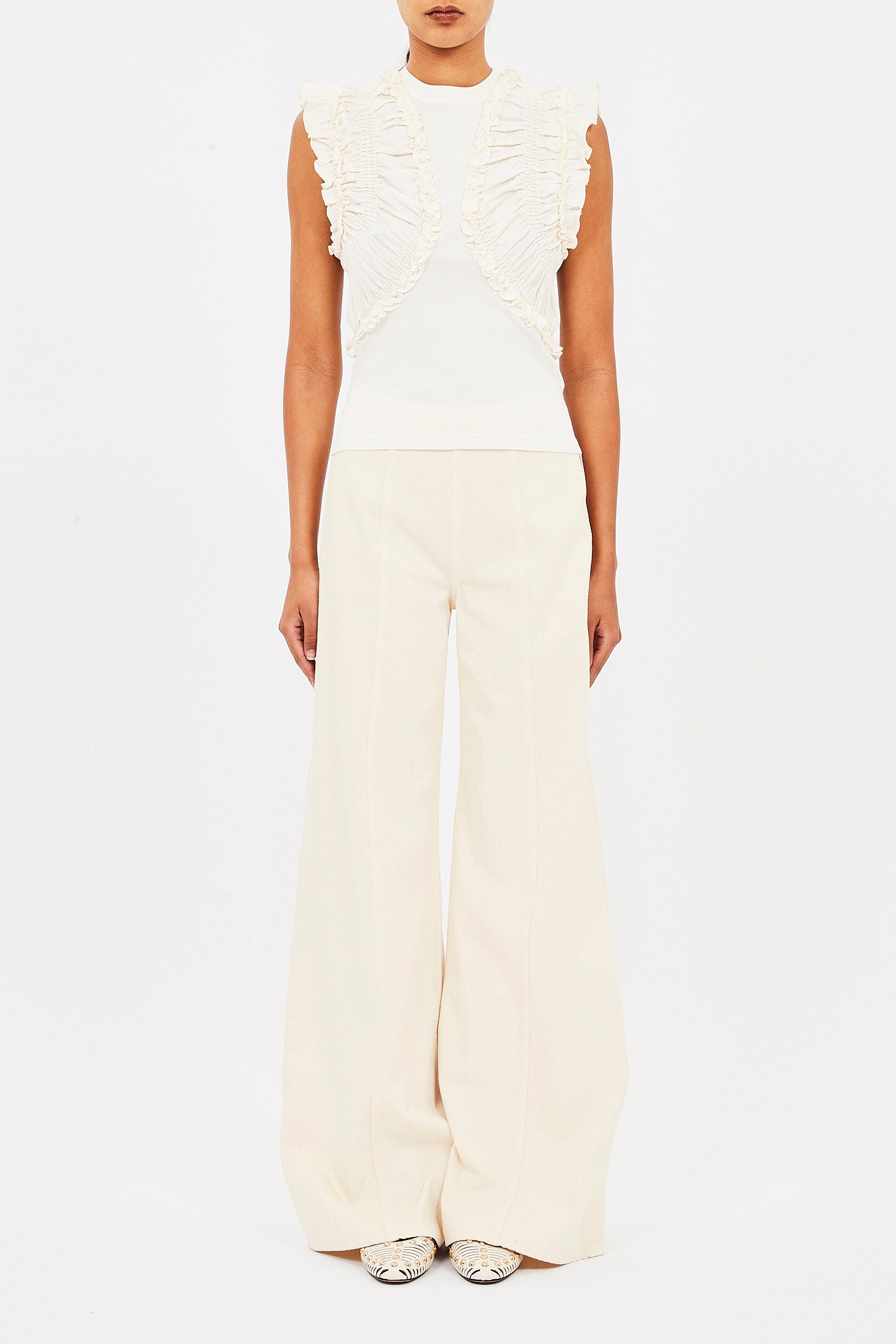 Val Sleeveless Ruffled Top