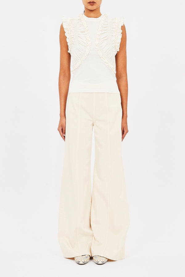 Val Sleeveless Ruffled Top