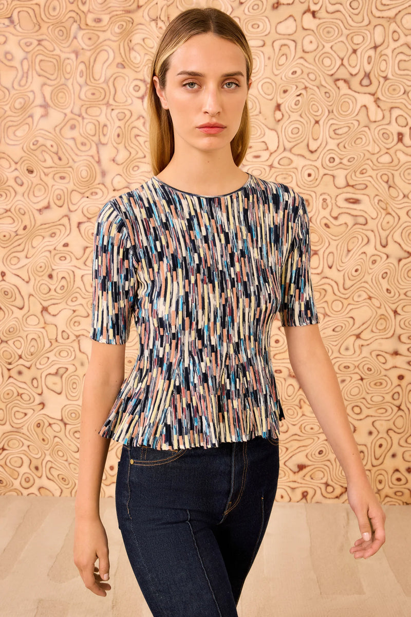 Samira Multi Short Sleeve Top