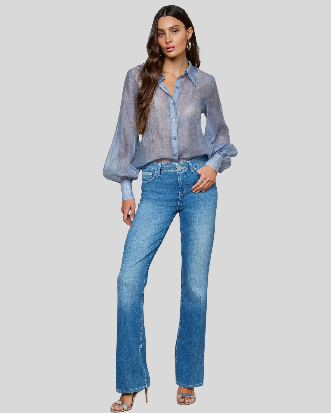 L'Agence Selma High-Rise Baby Bootcut Jean - Getty