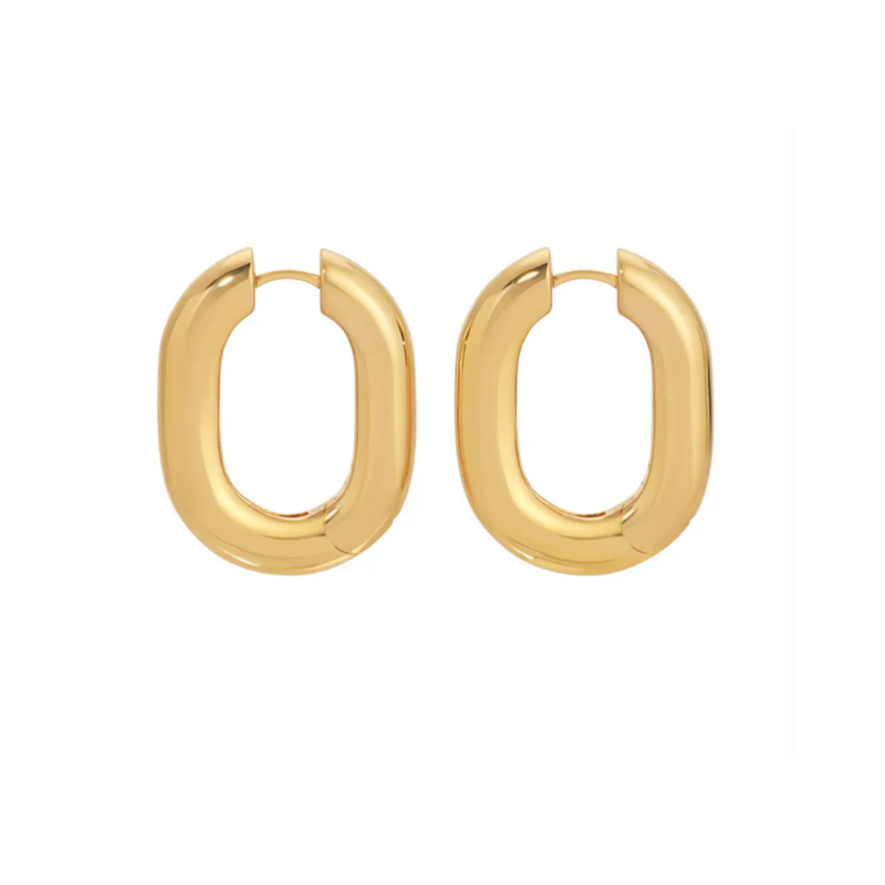 Icon Oval Hoops - Gold Grande