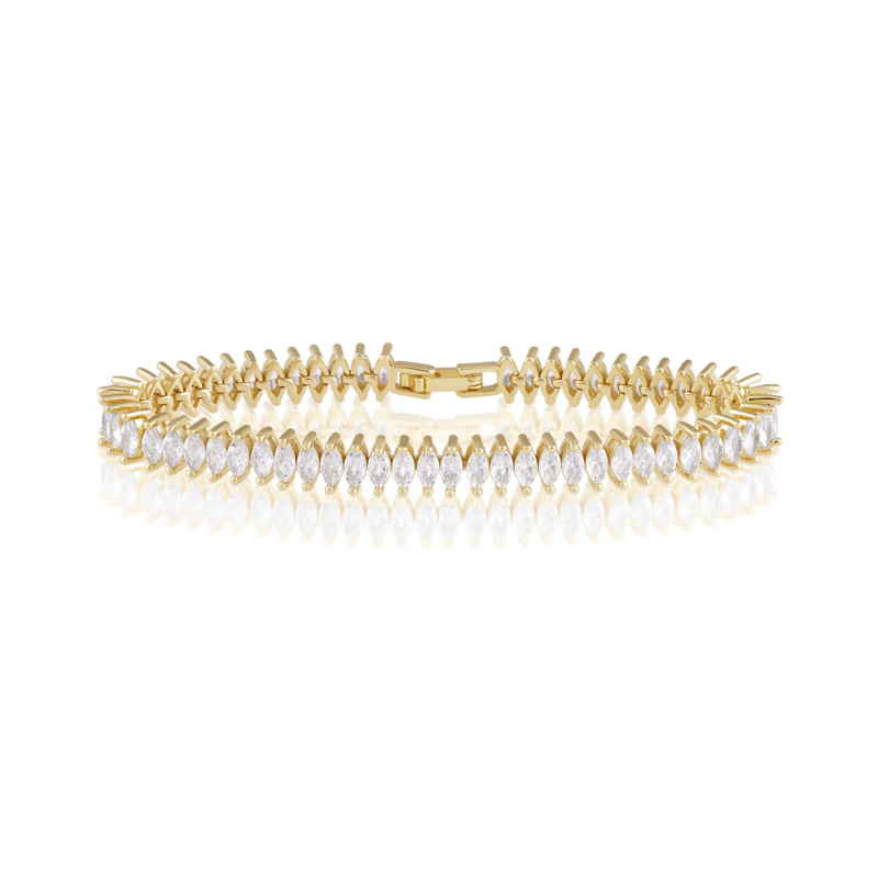 Sahira Jewelry Design Maisley Tennis Bracelet - Gold