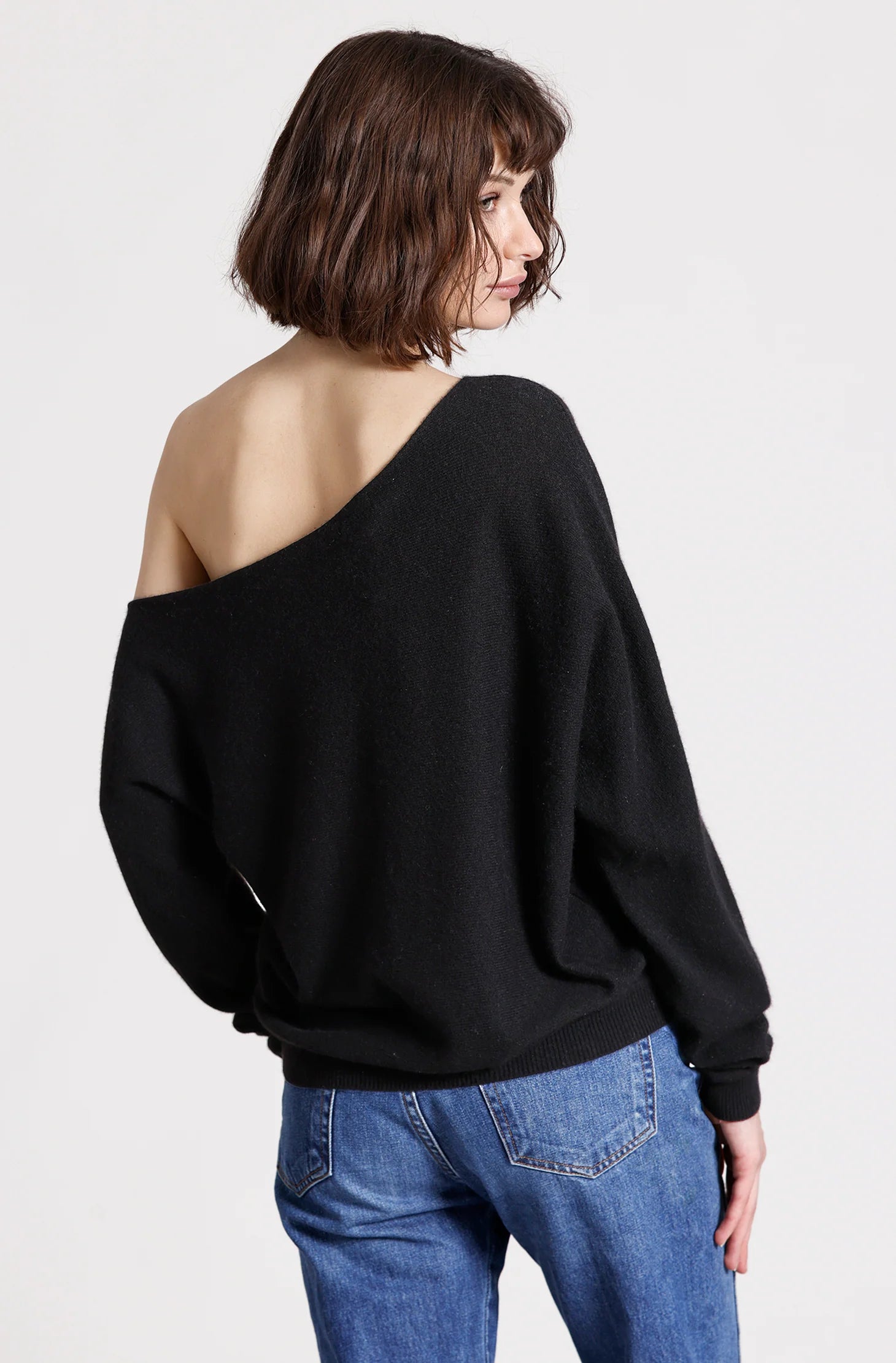 Minnie Rose Off the Shoulder Top - Black