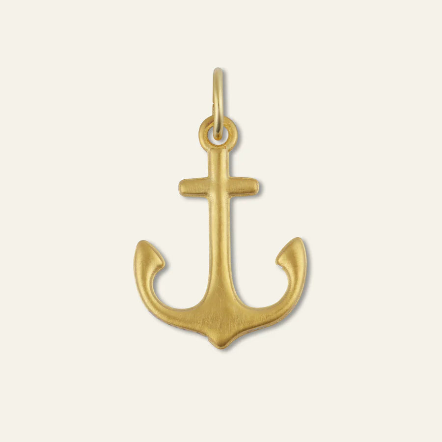 Silver Lurex Necklace Cord & 2Tone Anchor Charm