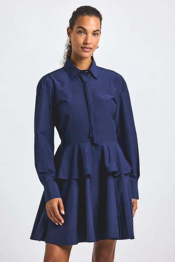 Azuren Poly Peplum Shirt