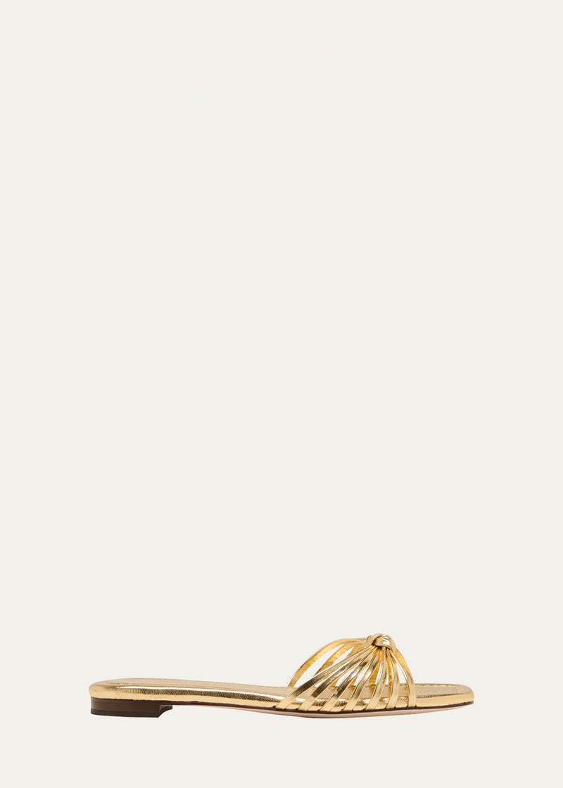 Loeffler Randall  Izzie Leather Knot Flat Sandal