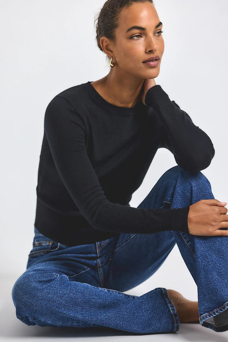 Derek Lam Alizee Long Sleeve Crew Neck Sweater