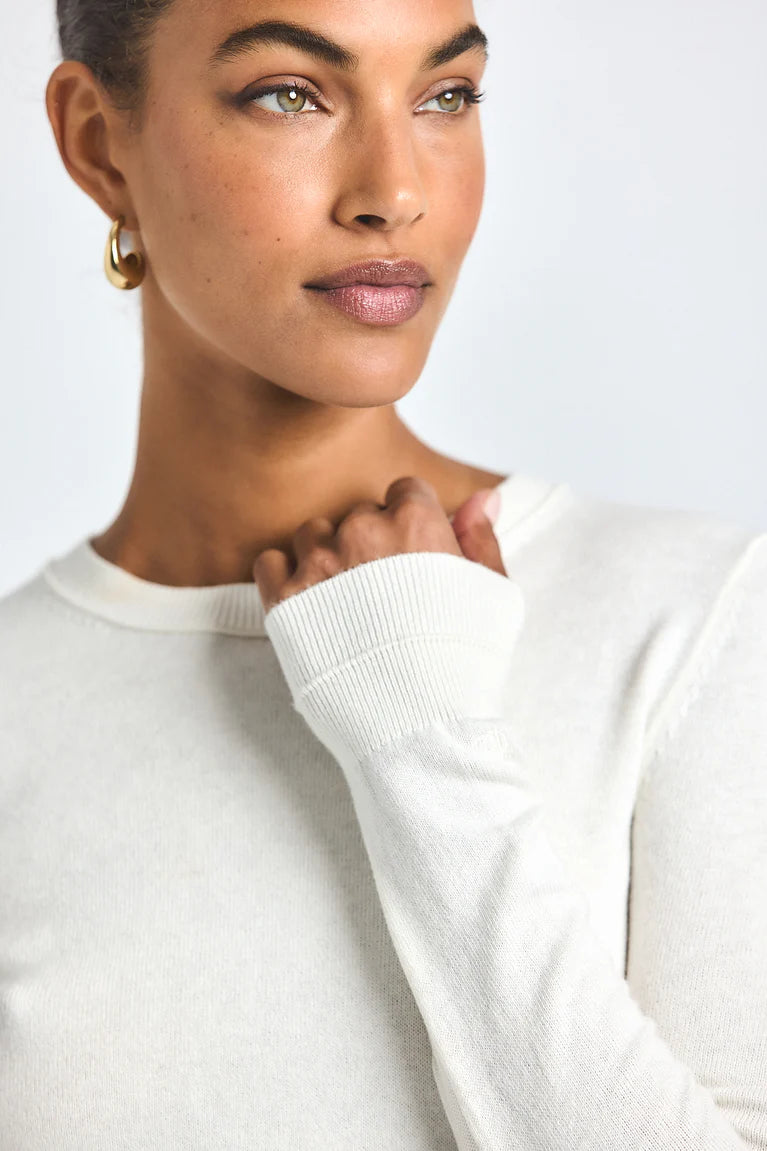 Derek Lam Alizee Long Sleeve Crew Neck Sweater