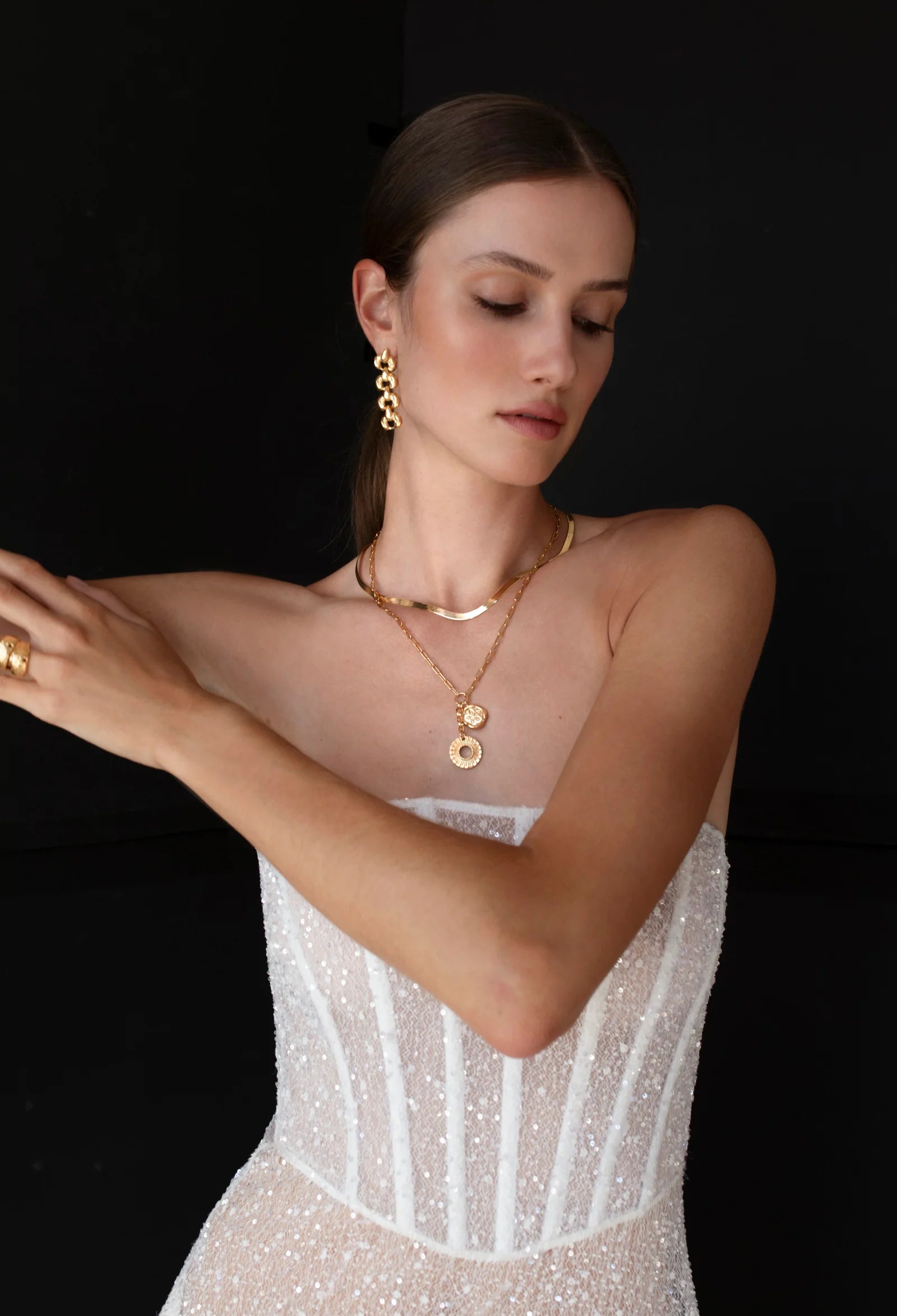 Pamela Card Jewelry Path of Light and Will Necklace - Gold