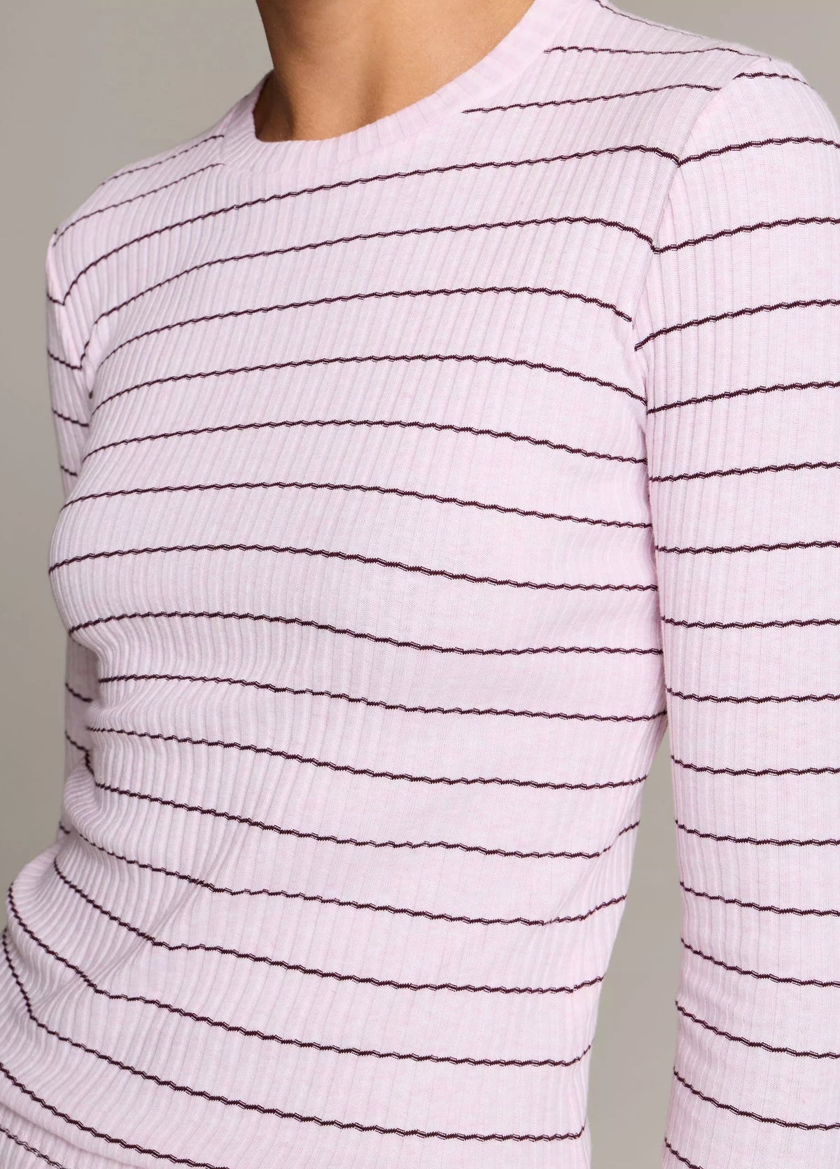 Vince Rib Stripe Crew