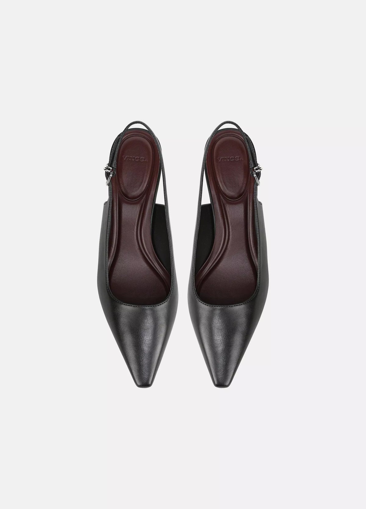 Vince Sabra Leather Slingback Heel - Black