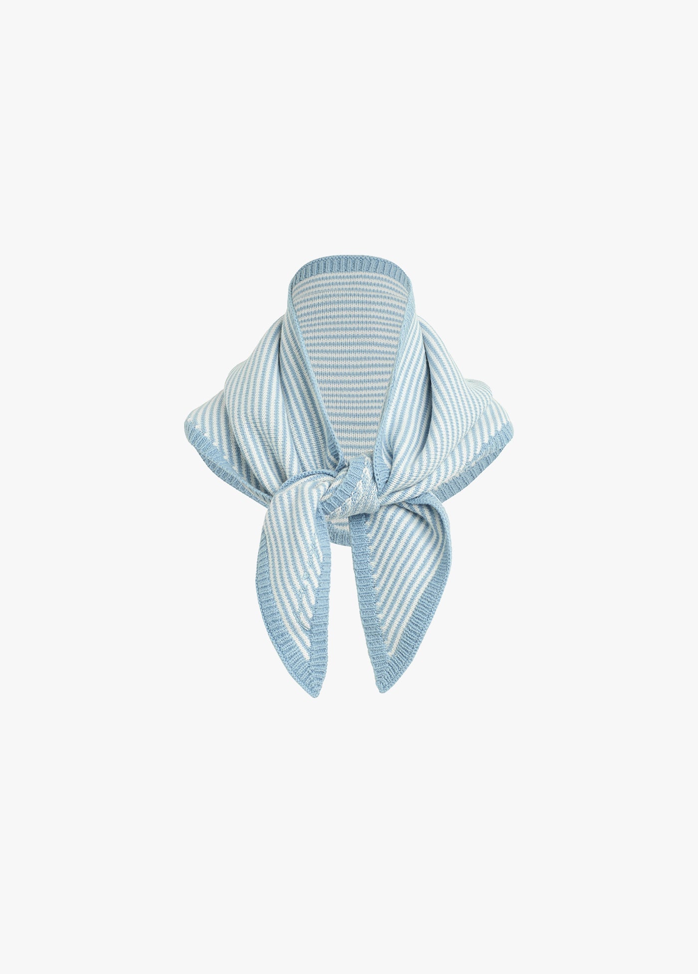 The Triangle Scarf - Blue/White Stripe