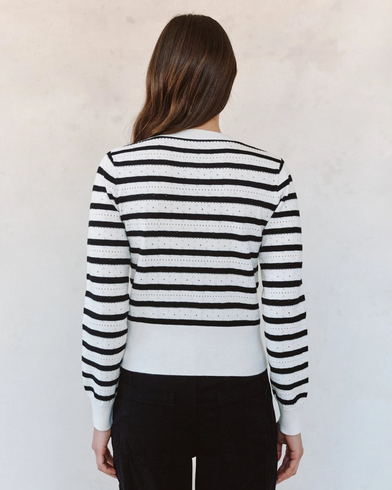 bella dahl Fitted Cardigan - Cherie Stripe