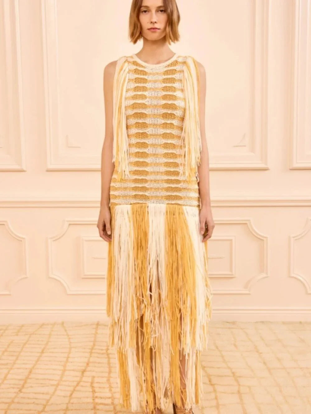 Ulla Johnson Silvia Fringe Knit Dress