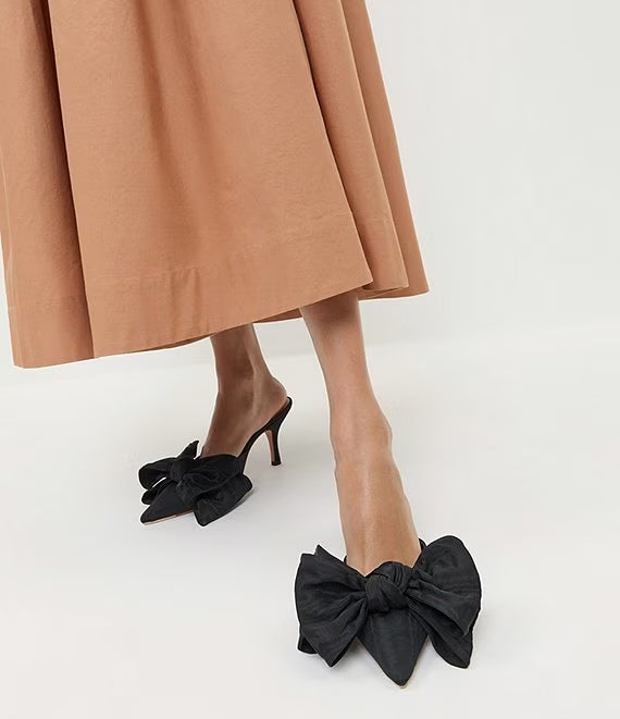 Loeffler Randall Margot Bow Mule - Red, Black