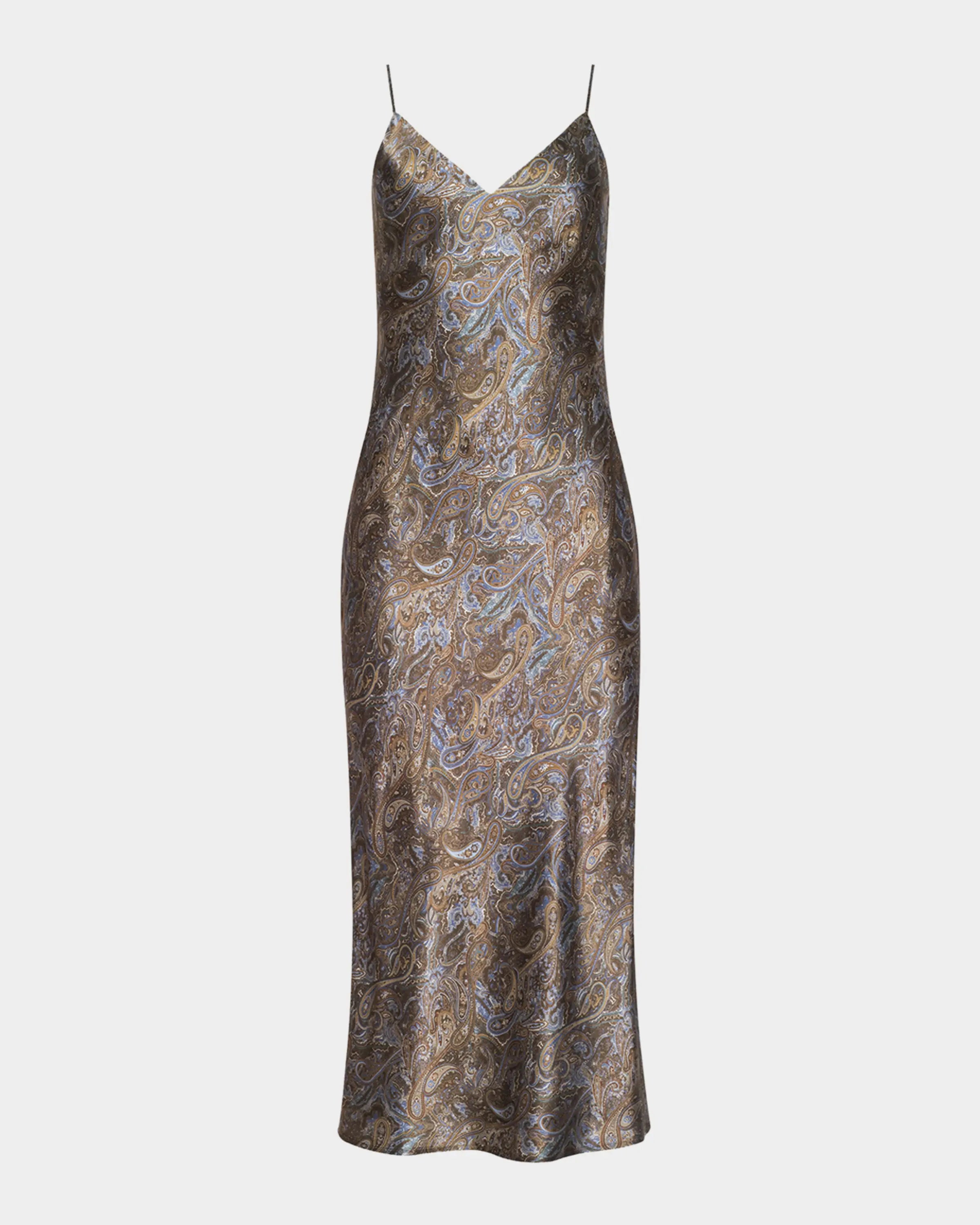 Seridie Paisley Mid-Length Slip Dress