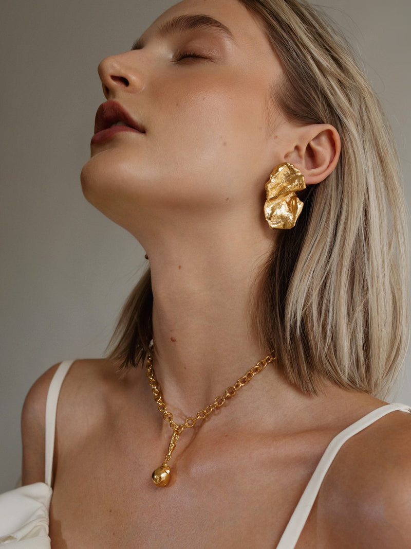 Molten Baroque Necklace - Gold