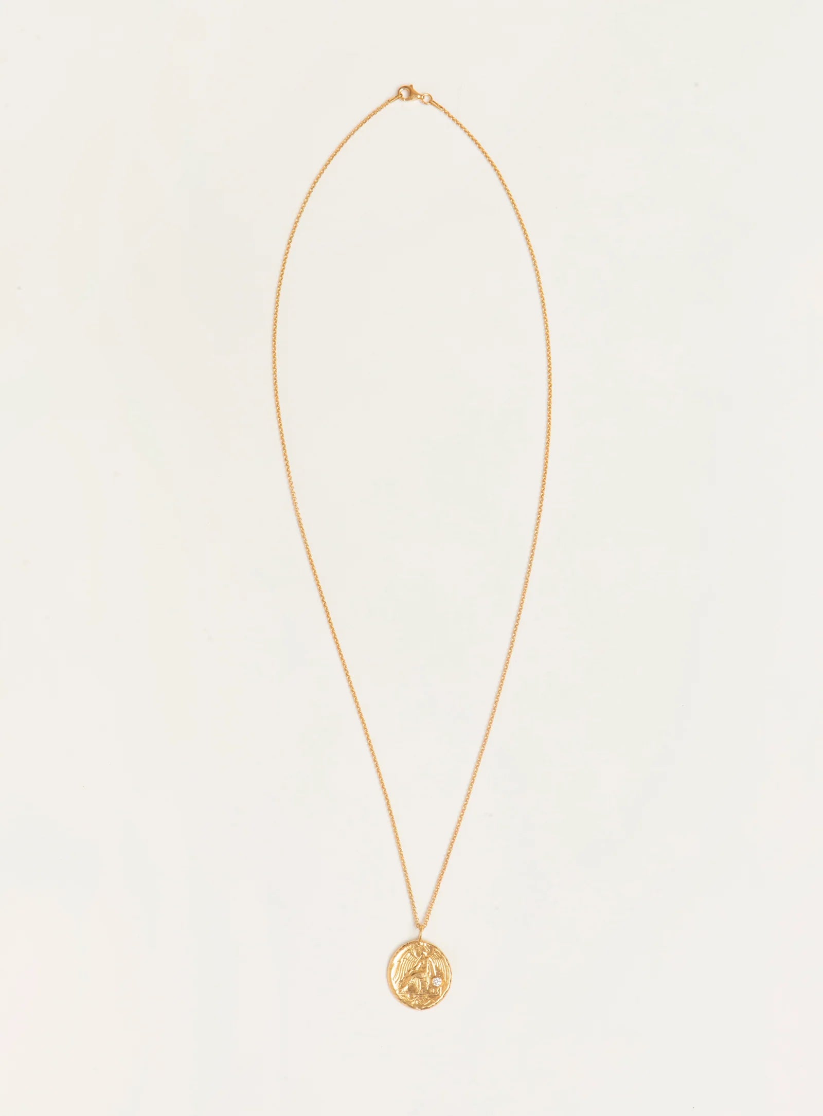 Pamela Card Lab Diamond Winged Victory Necklace - Gold