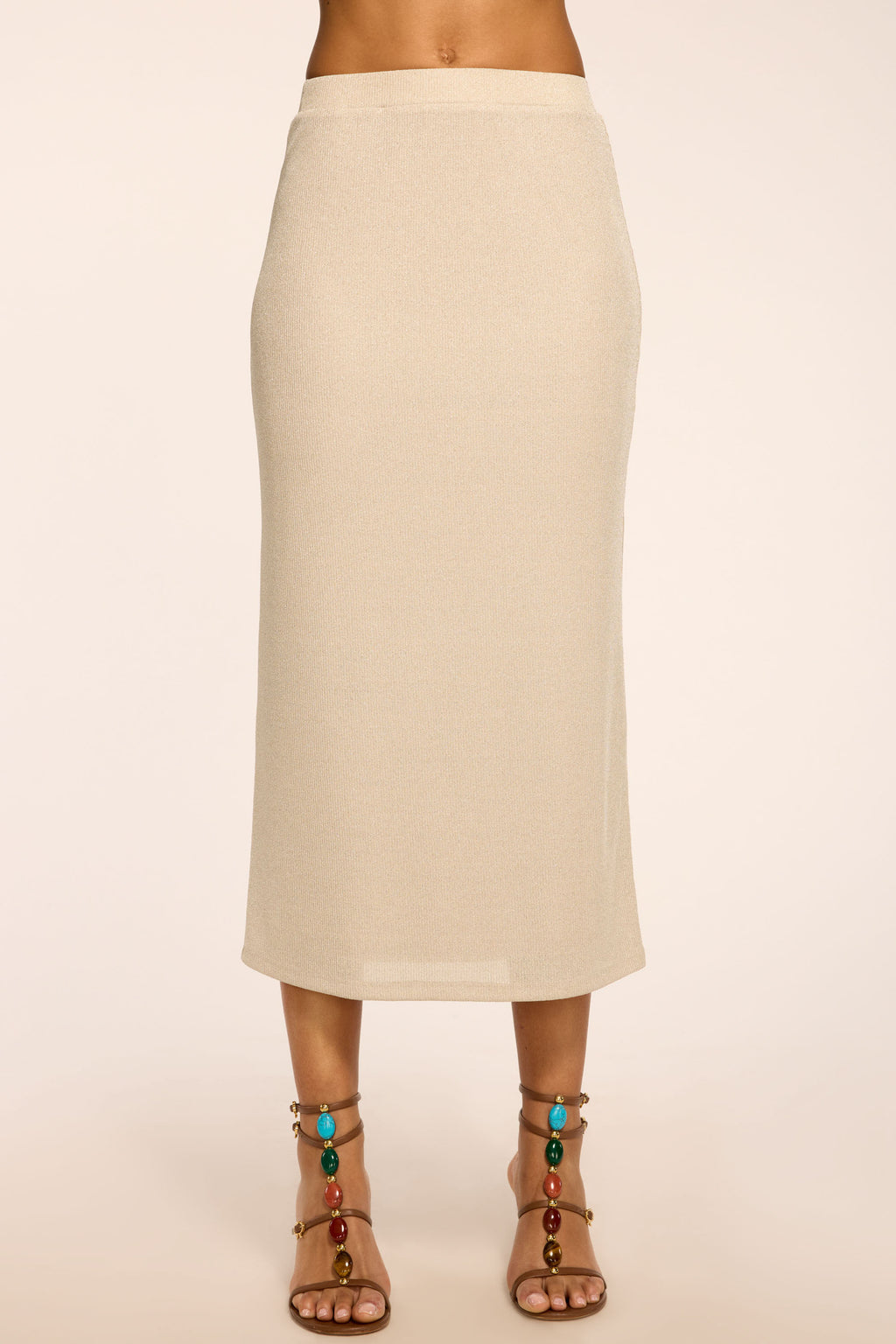 Ramy Brook Jade Lurex Knit Midi Skirt