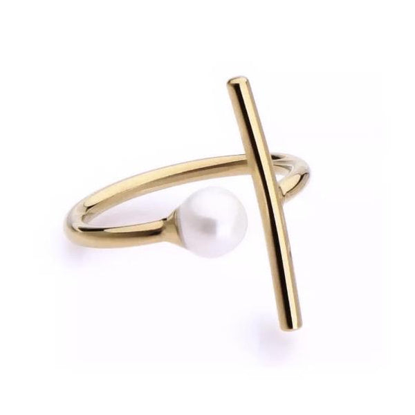 Single Pearl Ring - Gold