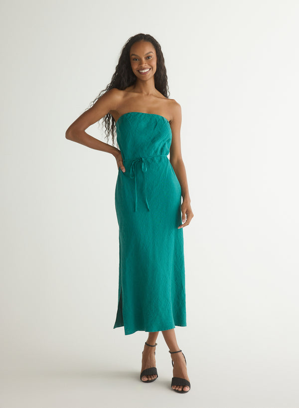 Strapless Bias Maxi Dress