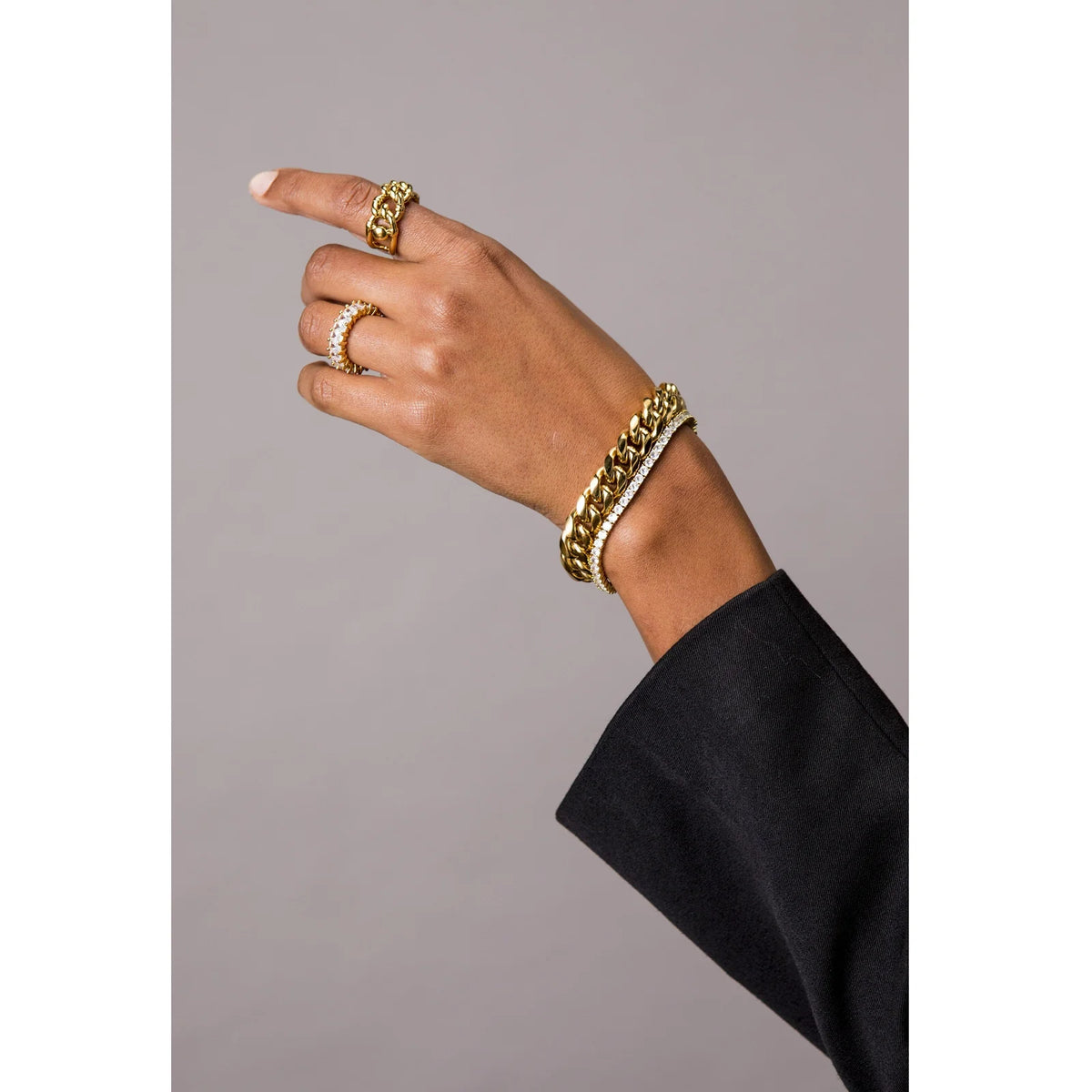 Sahira Karla Tennis Bracelet - Gold