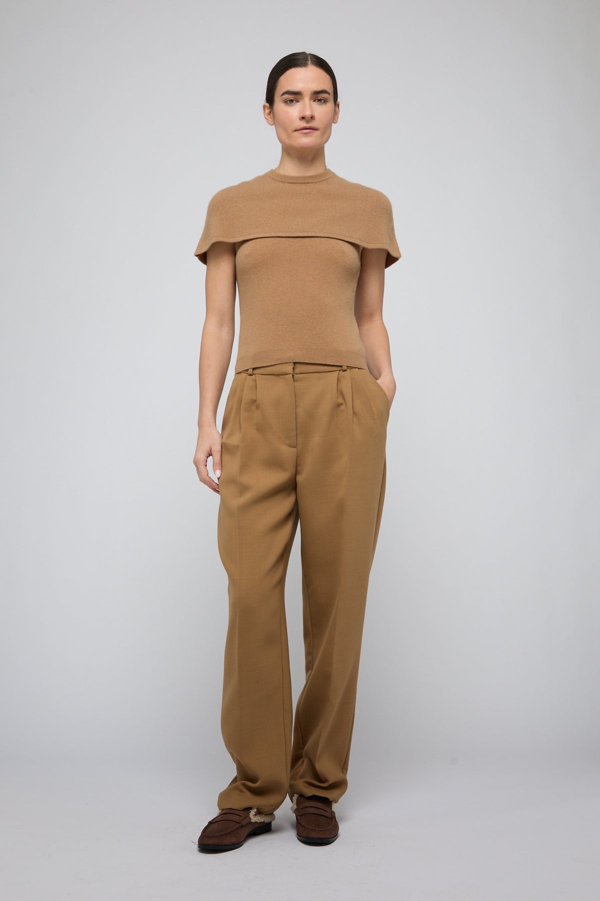 Yuki Short-Sleeve Cape Top