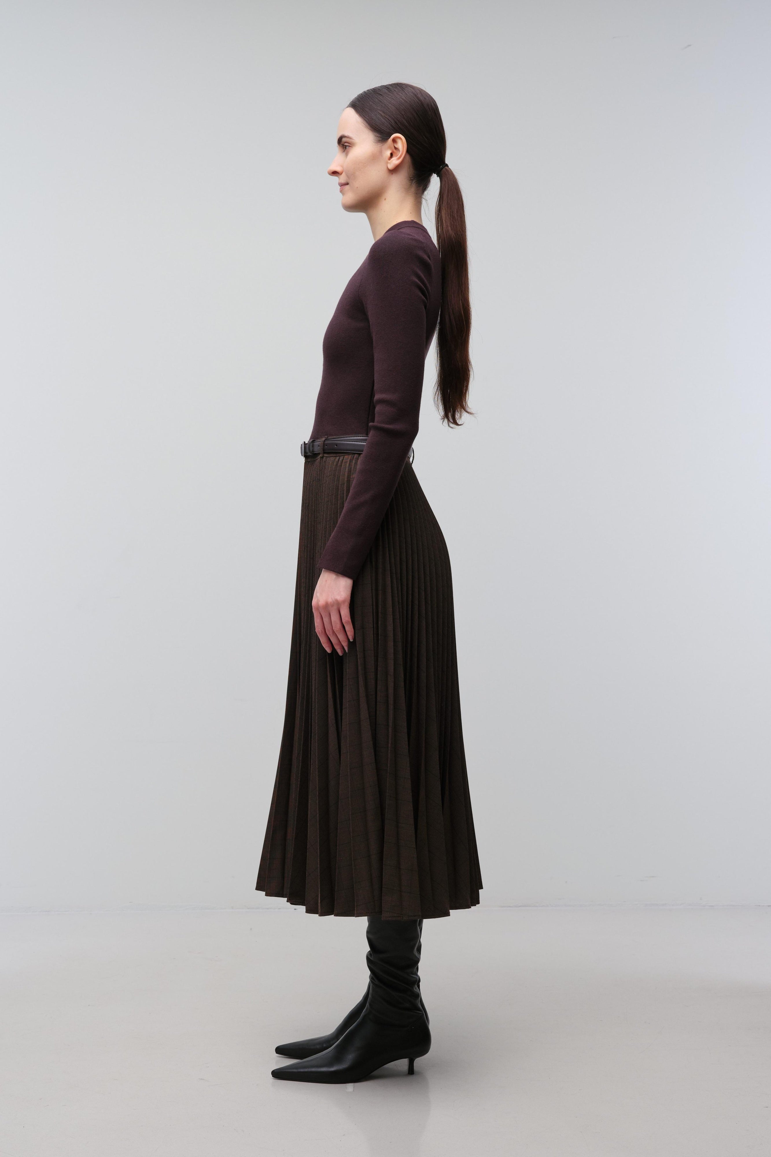 Trista Long-Sleeve Midi Dress