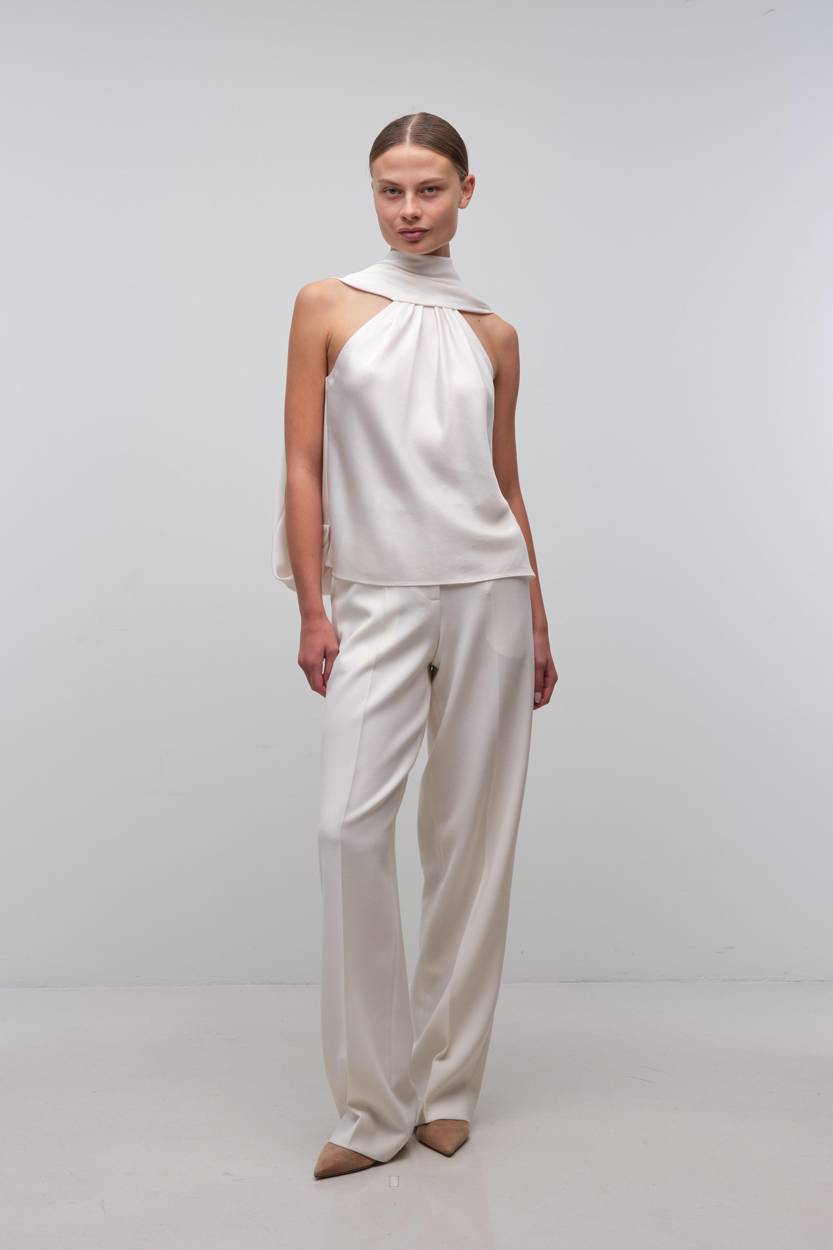 Scarlett Cape Top - Ivory