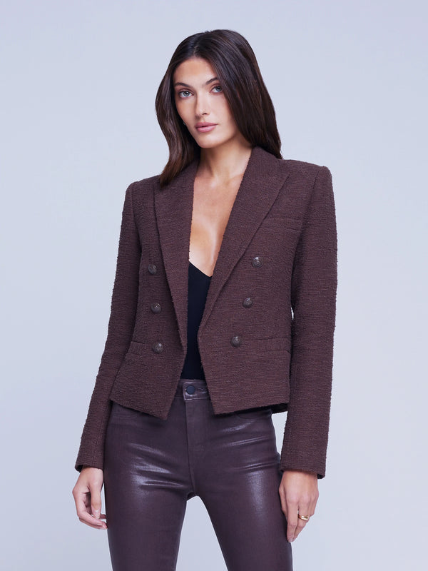 Brooke Crop Blazer - Espresso