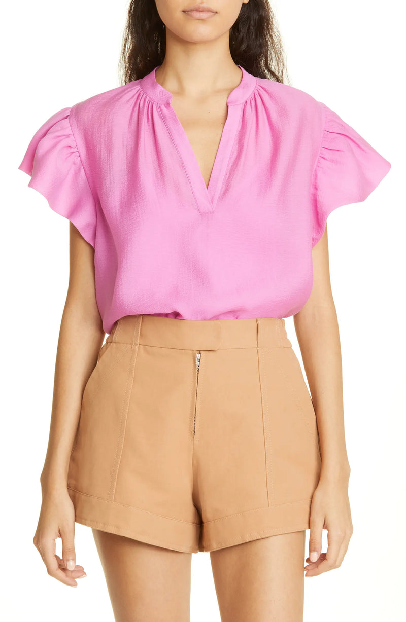 Ayme Organdy Ruffle Top
