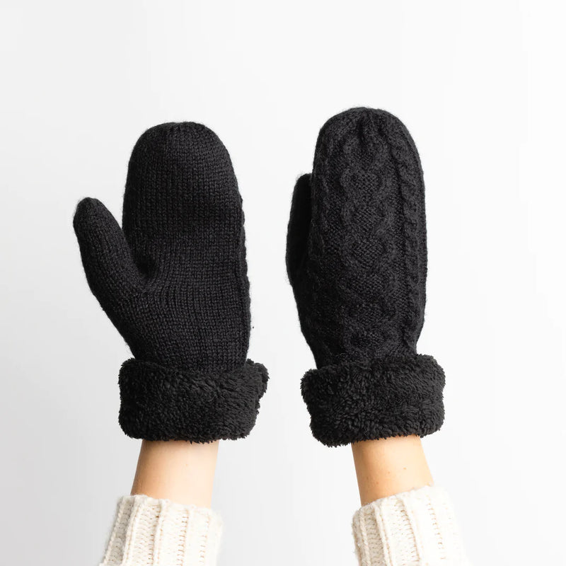 Cable Lined Mitten