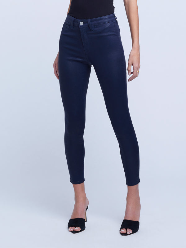 Margot H/R Skinny - Navy Coated