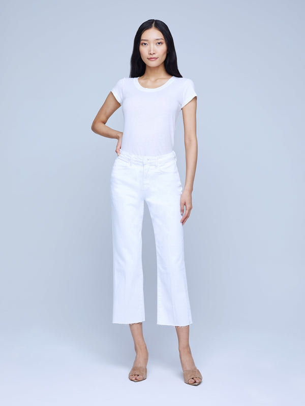 Wanda H/R Crop Wide Leg - Blanc
