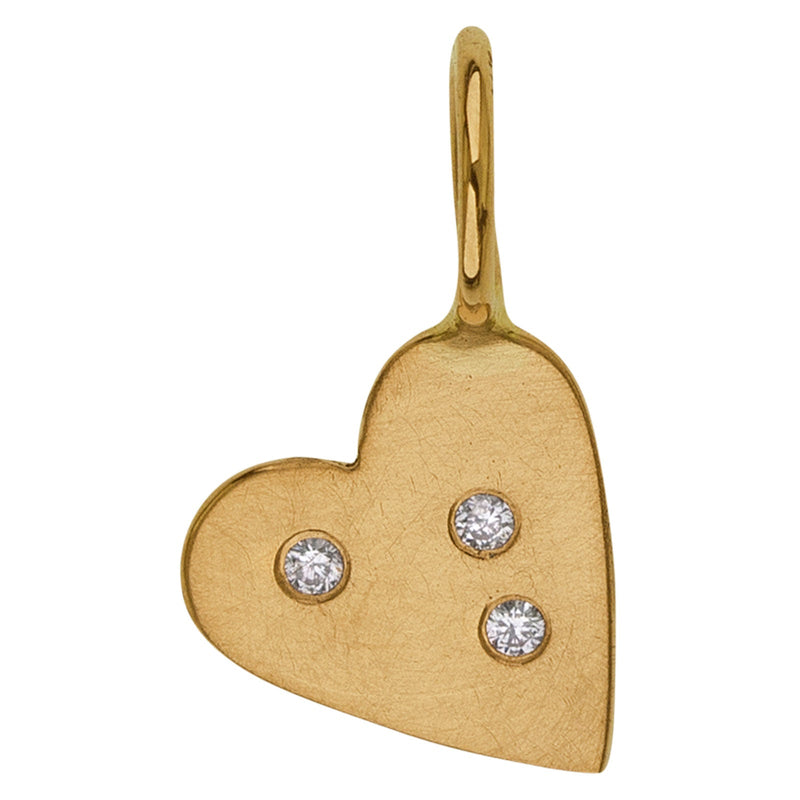 Mini Yellow Gold Heart Charm