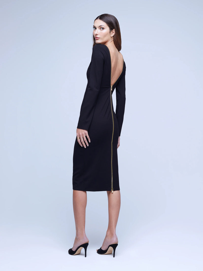 Aries Back Zipper Dress