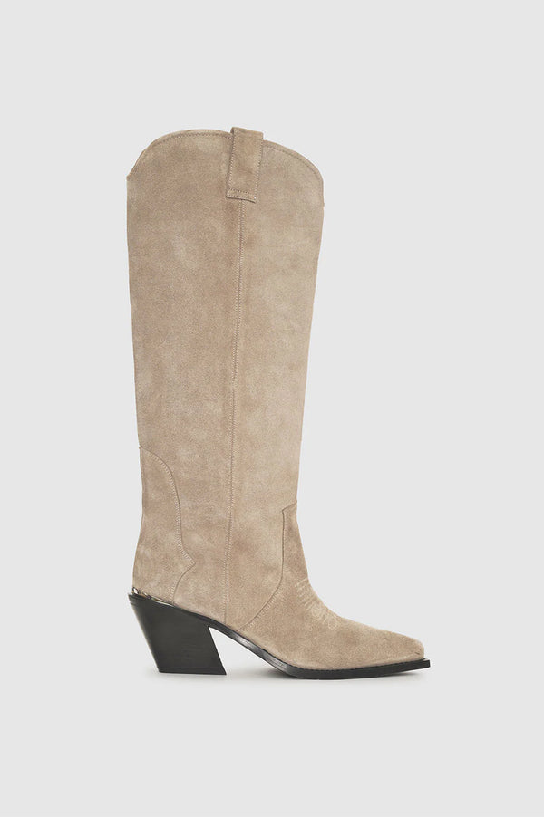 Anine Bing Tania Tall Boots - Ash Grey Suede