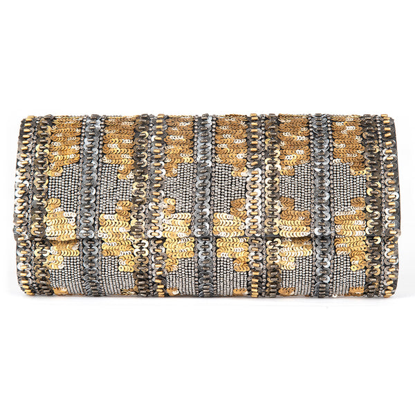 Jagger Clutch - Gold Gunmetal