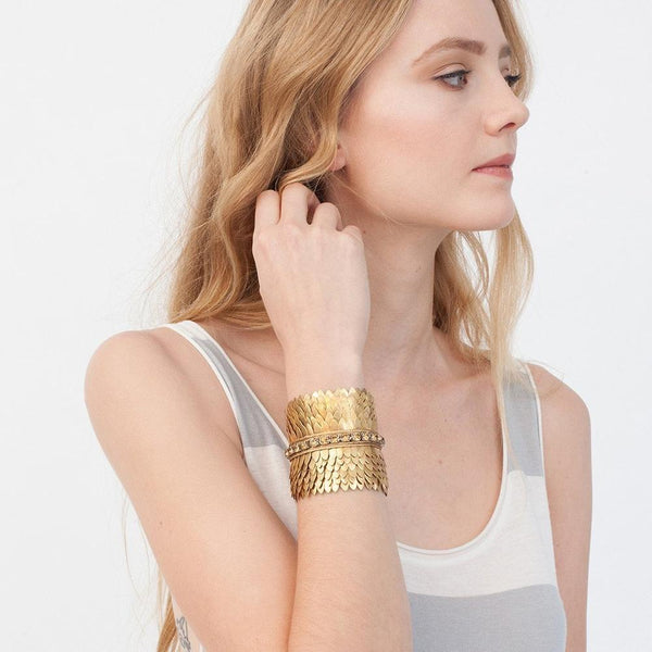 Gigi Cuff Bracelet - Gold, Silver, Black