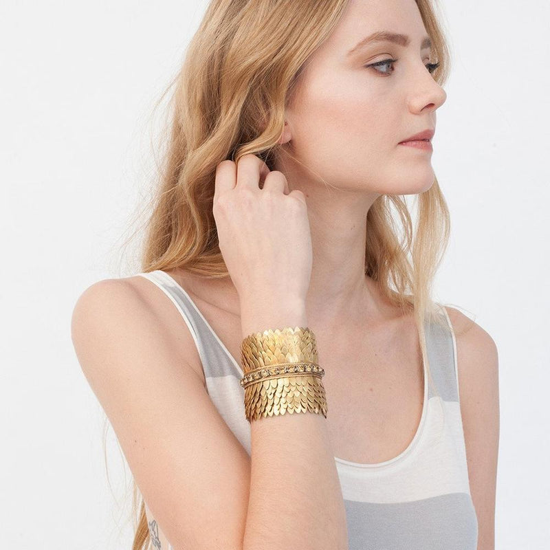 Gigi Cuff Bracelet - Gold, Silver, Black