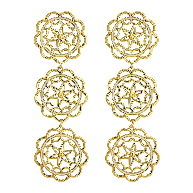 Mila Triple Earring - Ivory