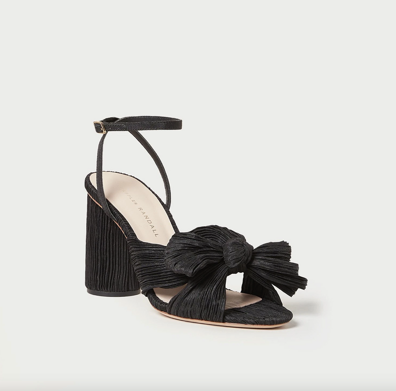 Loeffler Randall Camellia Knot Mule - Gold, Emerald, Black